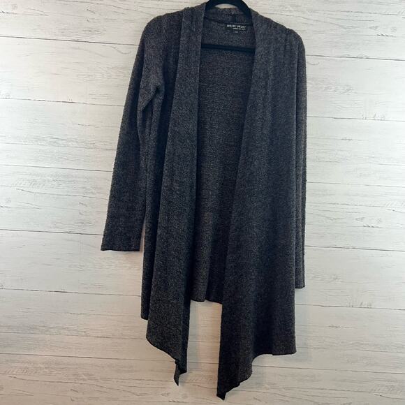 Barefoot Dreams Heather Black Bamboo Open Front Leggings Size S/M - Picture 1 of 7